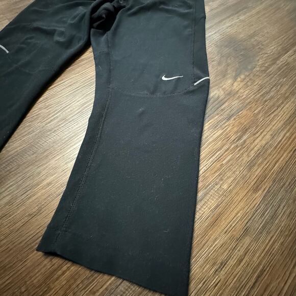 Nike Stay Warm Running Capri Dri-fit tights cropped Women's small Black - Picture 16 of 16